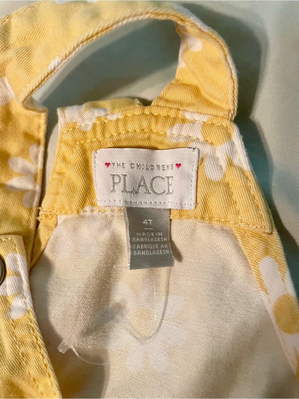 The Children's Place Yellow Daisy Overall Dress - Picture 4 of 4
